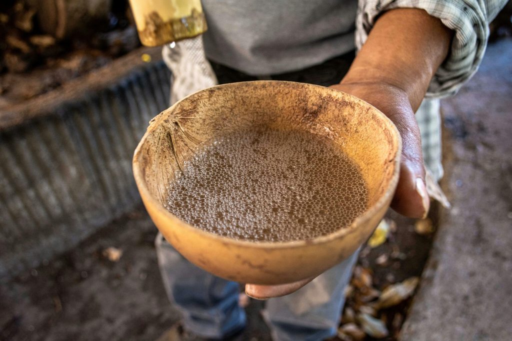 A Person Holding a Wooden Bowl